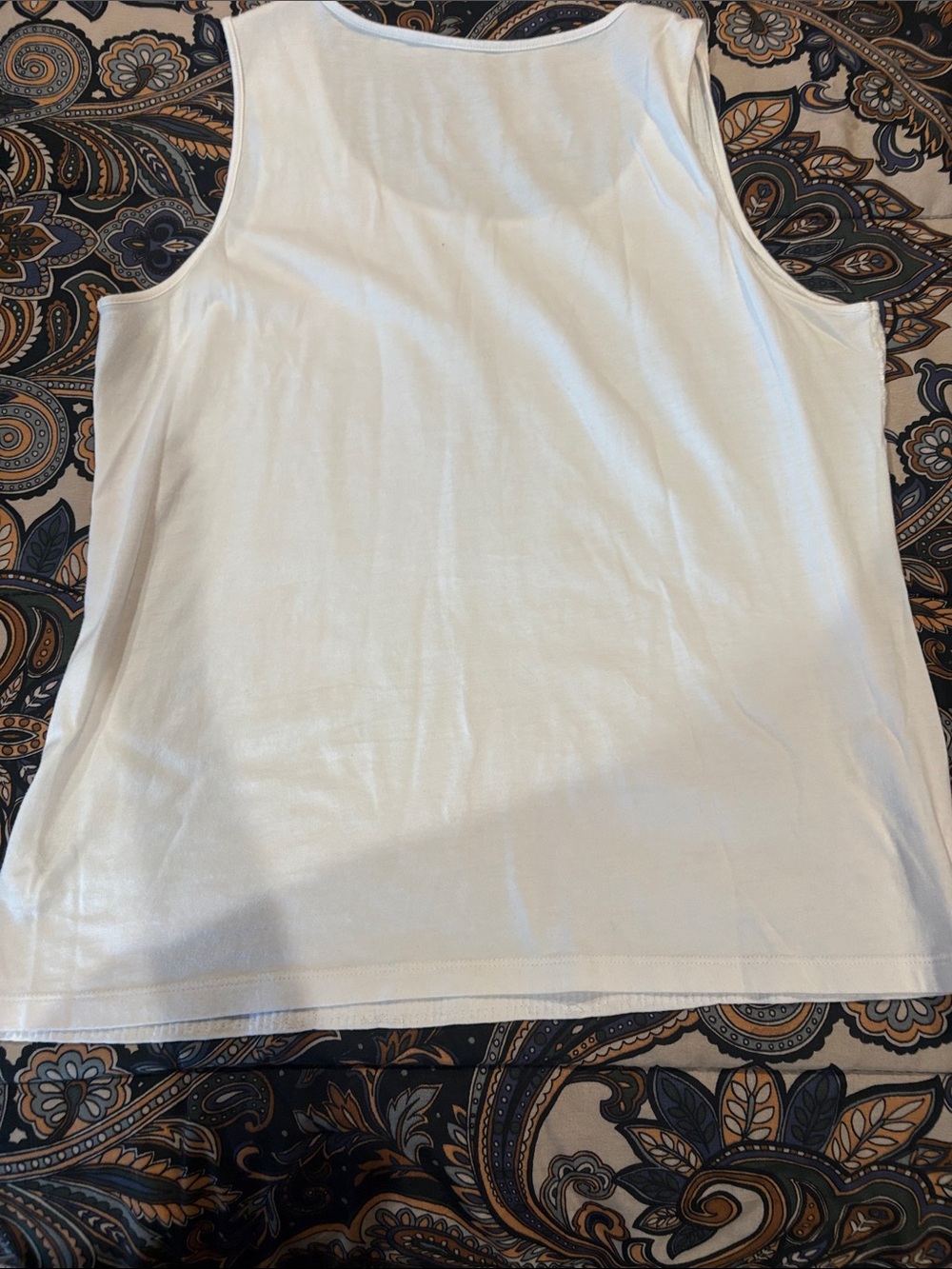 Chicos White Sequin Tank Top Shirt- Elegant Women's shirt size 12 (Chicos 2)